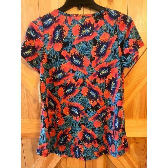 LuLaRoe Women's Size XS Perfect T Shirt Floral NWT (1258) - Picture 3 of 3
